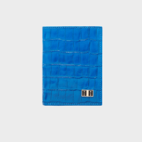 Goldblack Bifold Slim Wallet Croco Blue price in Qatar