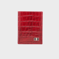 Goldblack Bifold Slim Wallet Croco Red price in Qatar