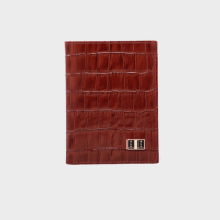 Goldblack Bifold Slim Wallet Croco Brown price in Qatar