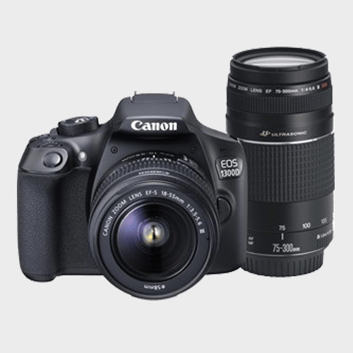 Canon DSLR Camera EOS1300D 18-55mm + 75-300mm Spec and Review